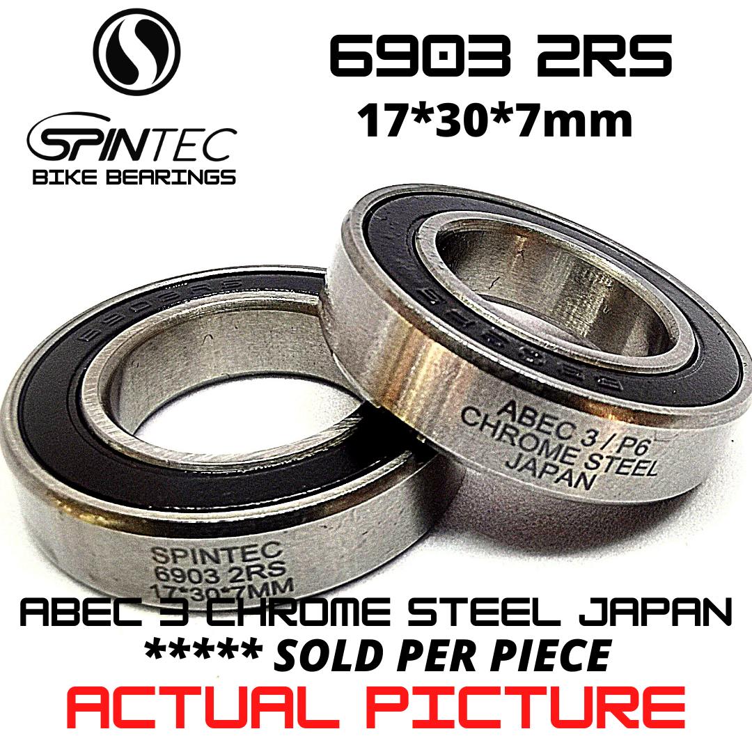 6903 2RS Japan Chrome Steel Rubber Sealed Bearings for Bike Hubs Spintec Bike Bearings