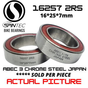 16257 RS / 2RS JAPAN Chrome Steel Rubber Sealed Bearing for Bike Hubs