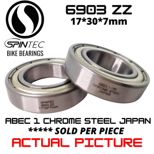 6903ZZ JAPAN Chrome Steel Metal Sealed Bearings for Bike Hubs