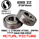 699ZZ JAPAN Chrome Steel Metal Sealed Bearings for Bike Hubs