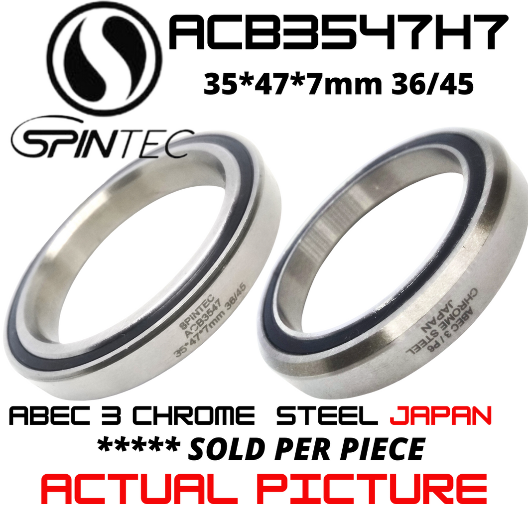 ACB3547H7 JAPAN Chrome Steel Rubber Sealed Bearing for Bike Headsets