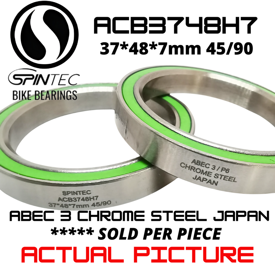 ACB3748H7 Chrome Steel JAPAN Rubber Sealed Bearing for Bike Headsets