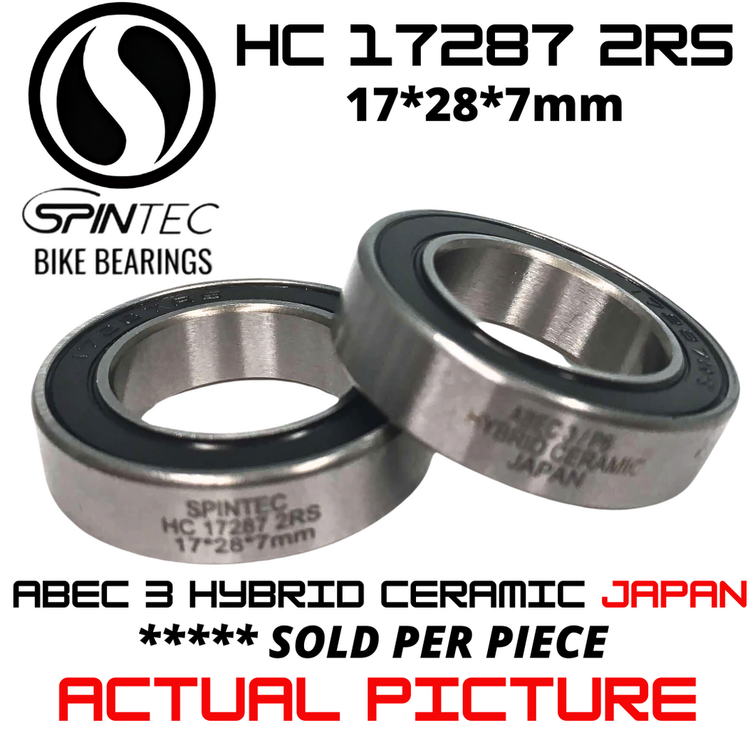 HC 17287 RS / 2RS Hybrid Ceramic JAPAN Rubber Sealed Bearing for Bike Hubs