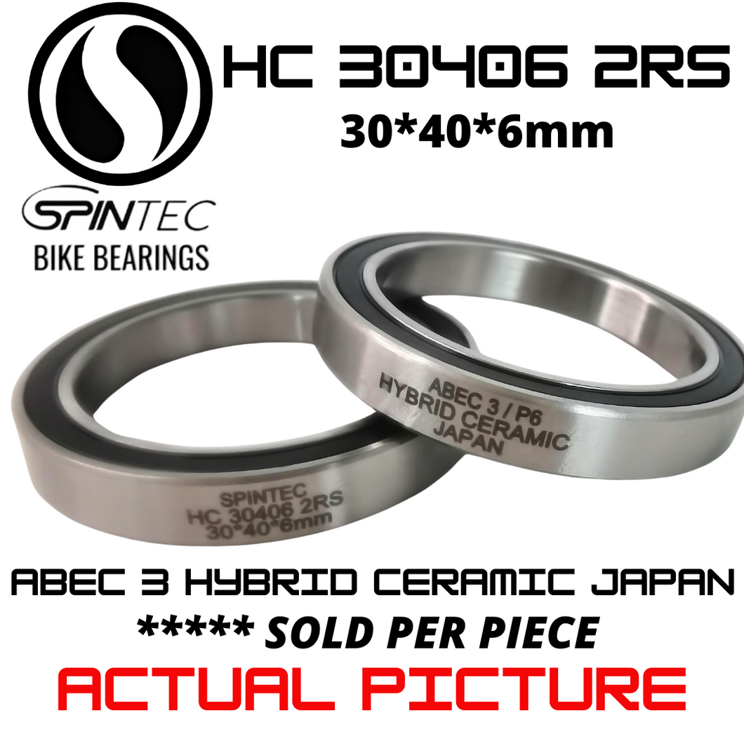 HC 30406 RS / 2RS Hybrid Ceramic JAPAN Rubber Sealed Bearing for Bike Hubs / Bottom Brackets