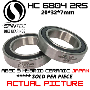 HC 6804 2RS  JAPAN Hybrid Ceramic Rubber Sealed Bearings for Bike Hubs