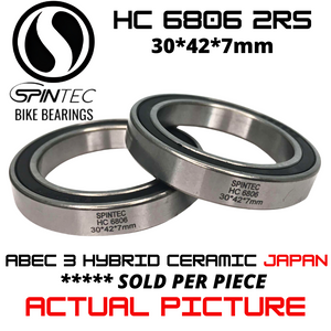 HC 6806 RS / 2RS Hybrid Ceramic JAPAN Rubber Sealed Bearing for Bike Bottom Brackets