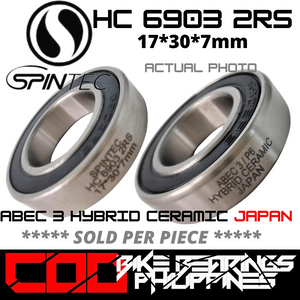 HC 6903 RS / 2RS Hybrid Ceramic JAPAN Rubber Sealed Bearing for Bike Hubs