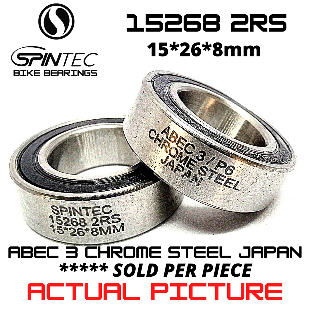 15268 2RS JAPAN Chrome Steel Rubber Sealed Bearings for Bike Hubs