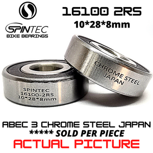 16100 2RS JAPAN Chrome Steel Rubber Sealed Bearings for Bike Hubs
