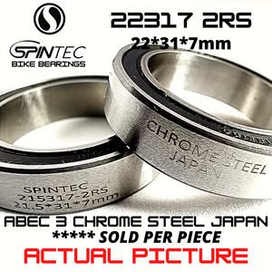 22317 2RS JAPAN Chrome Steel Rubber Sealed Bearings for BMX Bottom Brackets