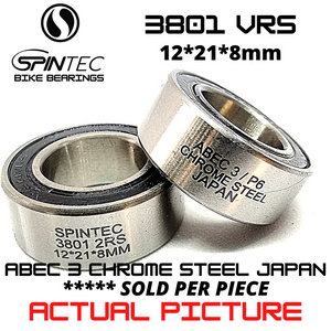 3801 2RS Japan Chrome Steel Rubber Sealed Bearings for Full Suspension Frames