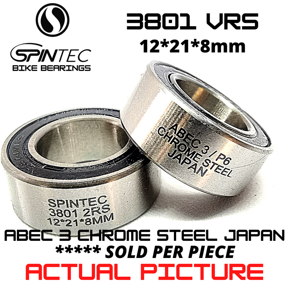 3801 VRS MAX Japan Chrome Steel Rubber Sealed Bearings for Full Suspension Frames