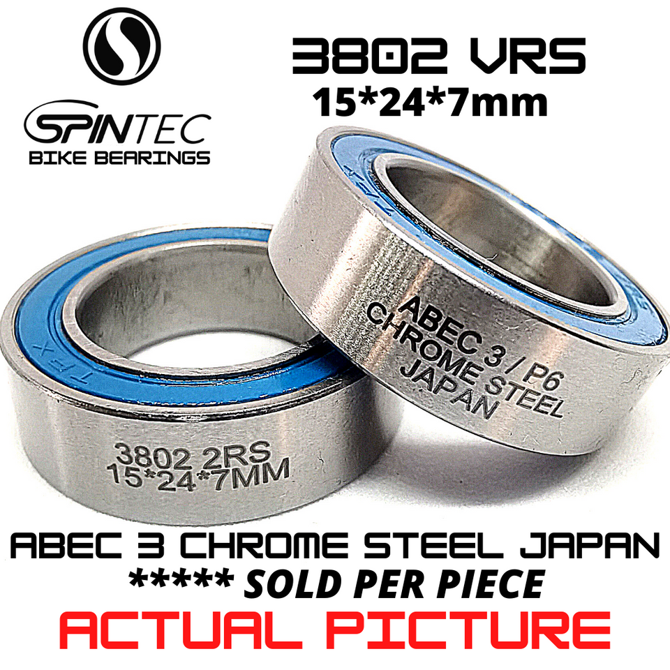 3802 VRS Japan Chrome Steel Rubber Sealed Bearings for Full Suspension Frames