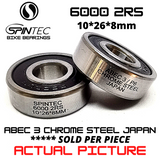 6000 2RS Japan Chrome Steel Rubber Sealed Bearings for Bike Hubs