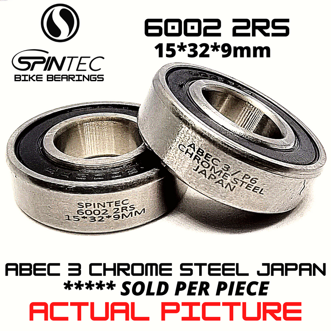 6002 2RS JAPAN Chrome Steel Rubber Sealed Bearings for Bike Hubs