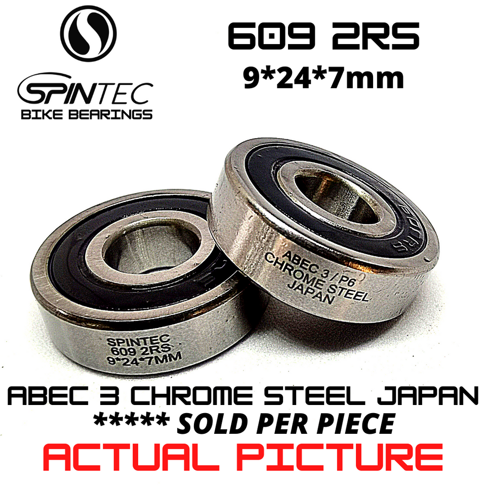 609 2RS JAPAN Chrome Steel Rubber Sealed Bearings for Bike Hubs