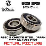 609 2RS JAPAN Chrome Steel Rubber Sealed Bearings for Bike Hubs