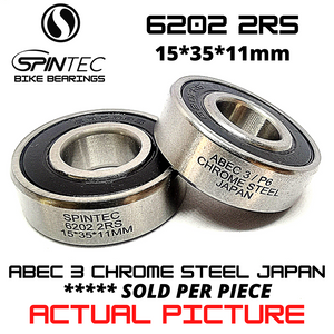 6202 2RS JAPAN Chrome Steel Rubber Sealed Bearings for Bike Bottom Brackets