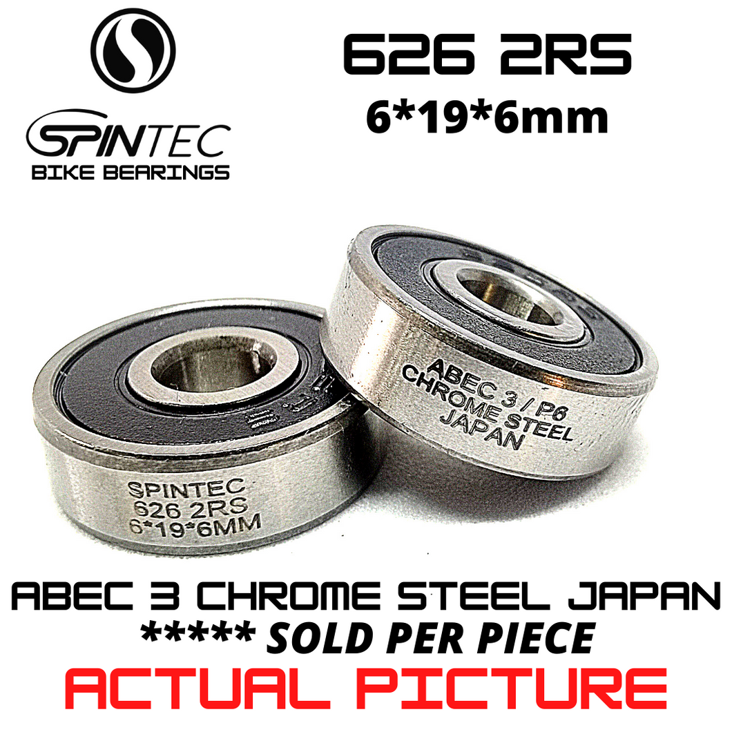 626 RS / 2RS JAPAN Chrome Steel Rubber Sealed Bearings for Rear Derailleur Pulleys