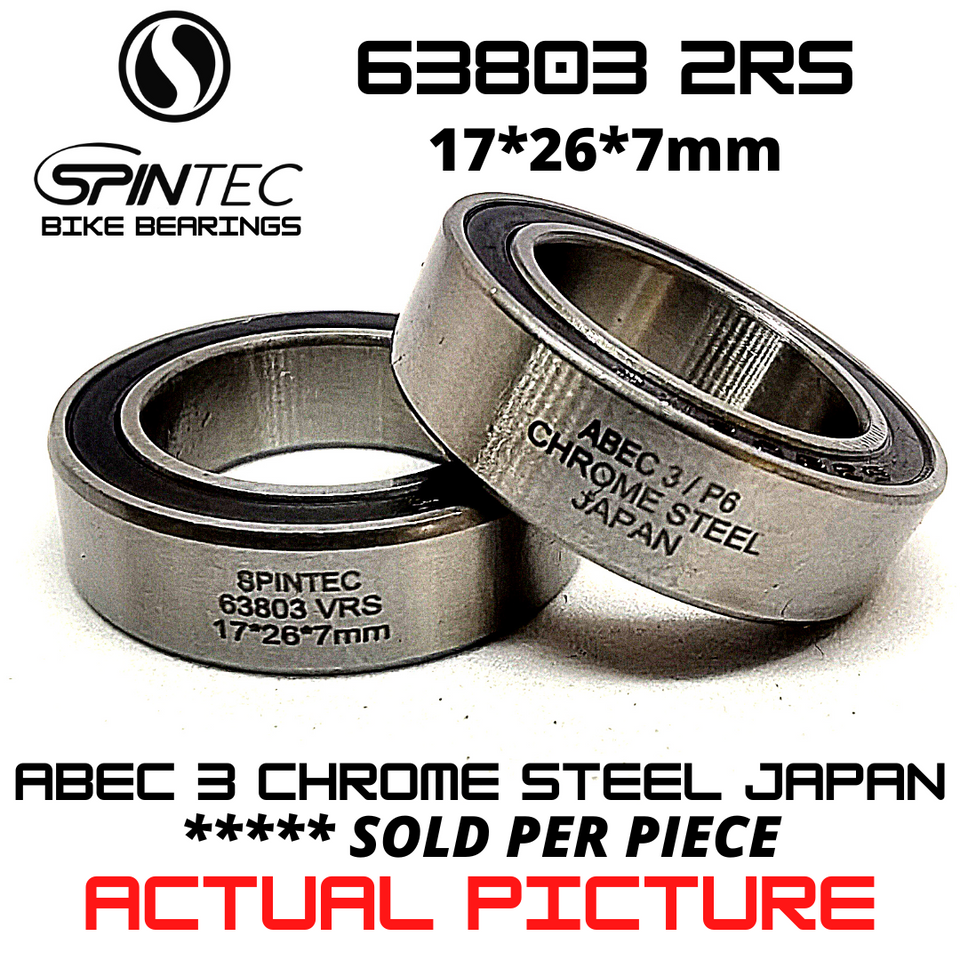 63803 VRS Chrome Steel JAPAN Rubber Sealed Bearing for Full Sus Bike Frames