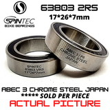 63803 VRS Chrome Steel JAPAN Rubber Sealed Bearing for Full Sus Bike Frames