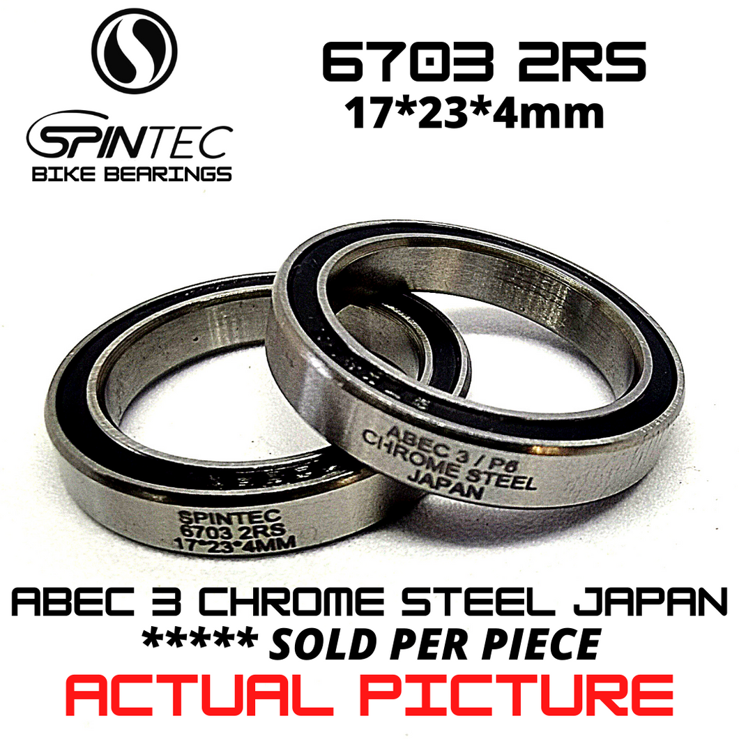 6703 2RS Japan Chrome Steel Rubber Sealed Bearings for Bike Hubs