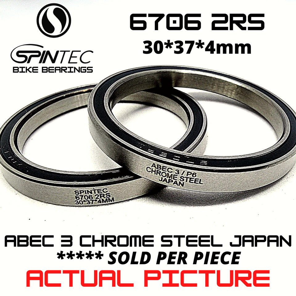 6706 2RS JAPAN Chrome Steel Rubber Sealed Bearings for Bike Hubs