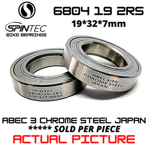 6804 - 19 2RS Japan Chrome Steel Rubber Sealed Bearings for Bike Hubs