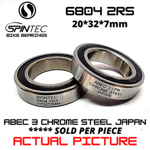 6804 2RS Japan Chrome Steel Rubber Sealed Bearings for Bike Hubs