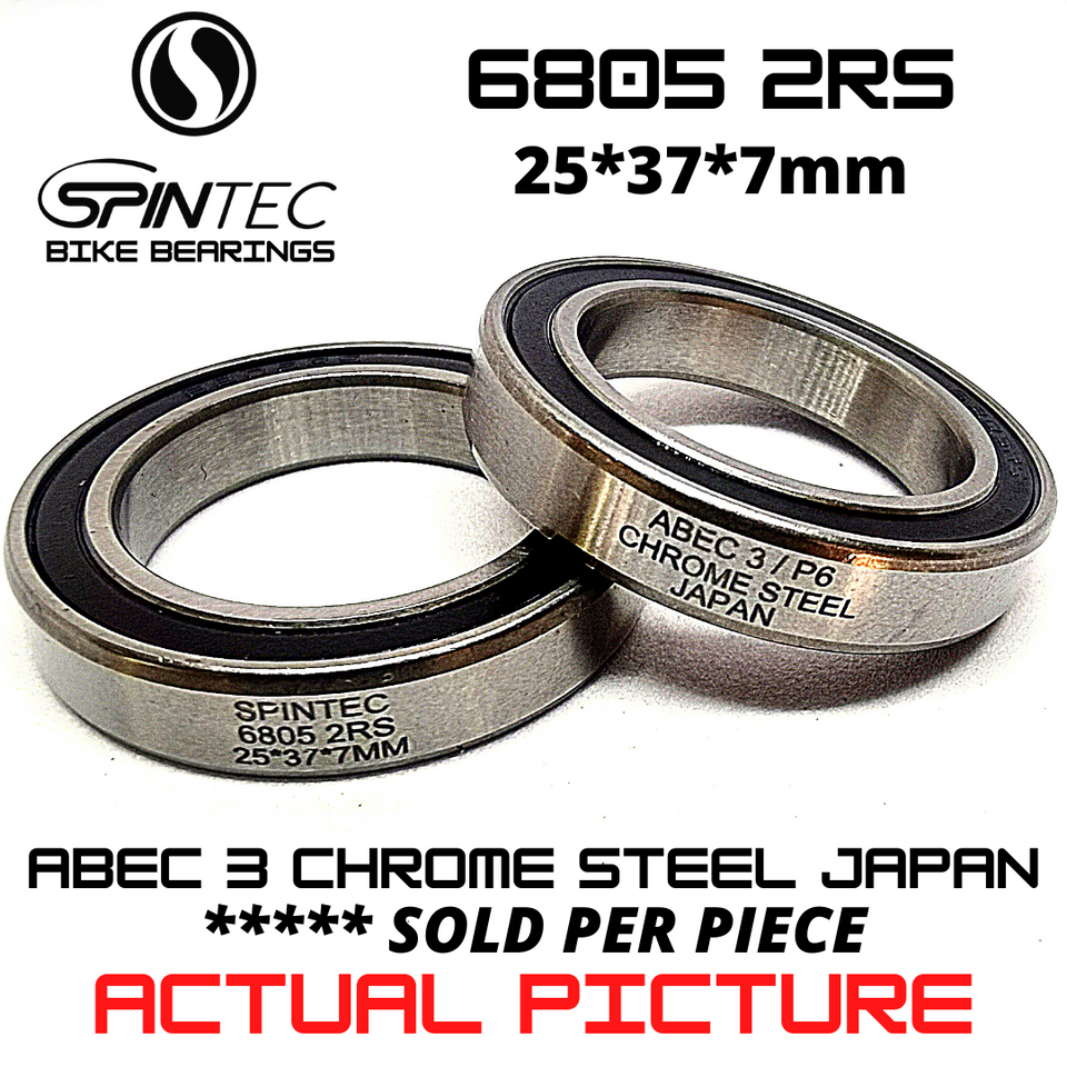 6805 2RS Japan Chrome Steel Rubber Sealed Bearings for Bike Bottom Brackets