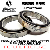 6806 2RS JAPAN Chrome Steel Rubber Sealed Bearings for Bike Bottom Brackets
