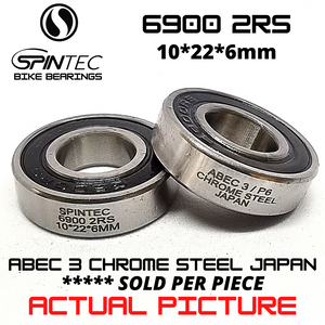 6900 2RS JAPAN Chrome Steel Rubber Sealed Bearings for Bike Hubs