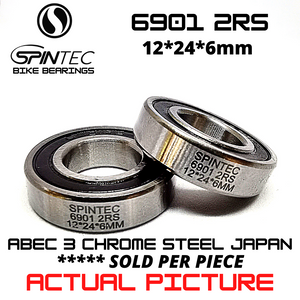 6901 2RS JAPAN Chrome Steel Rubber Sealed Bearings for Bike Hubs