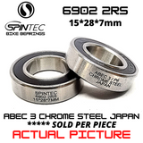 6902 2RS Japan Chrome Steel Rubber Sealed Bearings for Bike Hubs & Full Suspension Frames