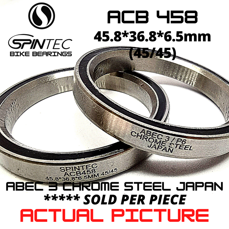 ACB 458 JAPAN Rubber Chrome Steel Sealed Bearing for Bike Headsets