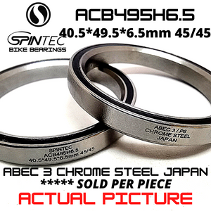 ACB495H6.5 Chrome Steel JAPAN Rubber Sealed Bearing for Bike Headsets