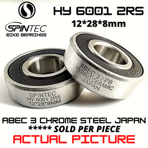 HY6001 RS / 2RS Hybrid Ceramic JAPAN Rubber Sealed Bearing for Bike Hubs
