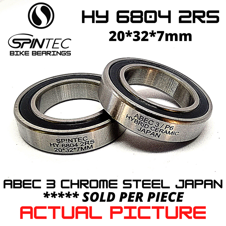 HY6804 2RS  JAPAN Hybrid Ceramic Rubber Sealed Bearings for Bike Hubs