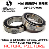 HY6804 2RS  JAPAN Hybrid Ceramic Rubber Sealed Bearings for Bike Hubs
