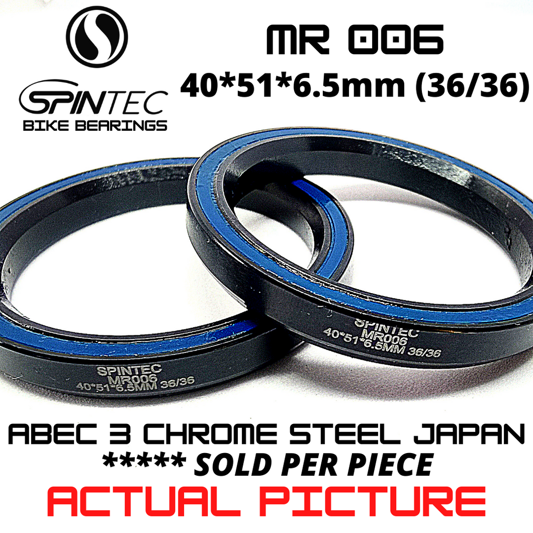 MR006  JAPAN Chrome Steel Rubber Sealed Bearings for Bike Headsets