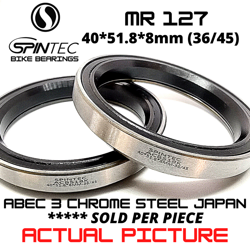 MR127 / ACB518K Japan Chrome Steel Rubber Sealed Bearings for Bike Headsets