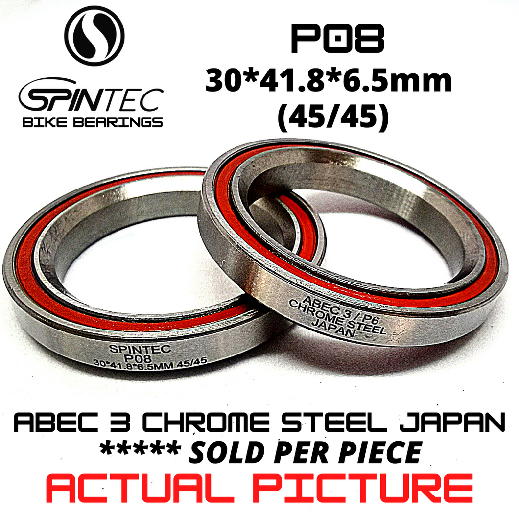 P08 / 42mm  Japan Chrome Steel Rubber Sealed Bearings for Bike Headsets