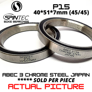 P15 JAPAN Chrome Steel Rubber Sealed Bearings for Bike Headsets
