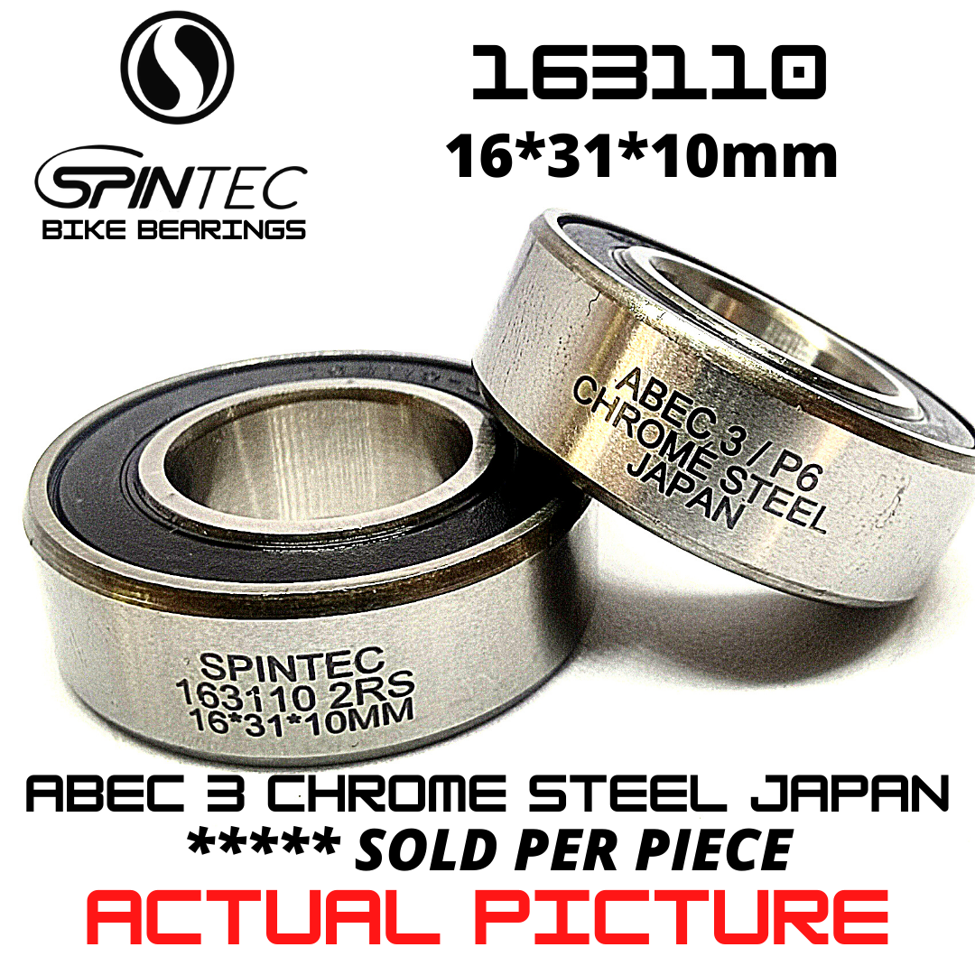 163110 2RS Bicycle Bearing 16*31*10mm – Japan Chrome Steel Rubber Sealed Bike Bottom Bracket Bearing