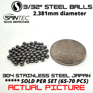 3/32" Bicycle Bearing 2.381mm – Japan Stainless Steel Loose Ball Bike Bearing