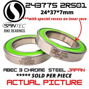243775 2RS01 Bicycle Bearing 24*37*7mm – Japan Chrome Steel Rubber Sealed Bike Bottom Bracket Bearing