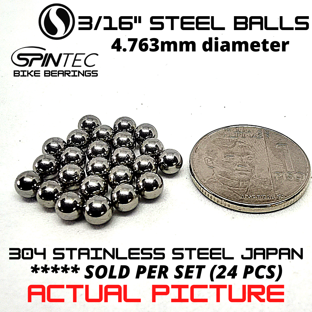 3/16" Bicycle Bearing 4.763mm – Japan Stainless Steel Loose Ball Bike Bearing