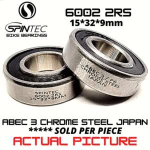 6002 2RS Bicycle Bearing 15*32*9mm – Japan Chrome Steel Rubber Sealed Bike Bottom Bracket Bearing