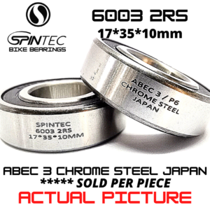 6003 2RS Bicycle Bearing 17*35*10mm – Japan Chrome Steel Rubber Sealed Bike Bottom Bracket Bearing