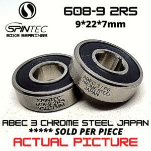 608-9 2RS Bicycle Bearing 9*22*7mm – Japan Chrome Steel Rubber Sealed Bike Hub Bearing